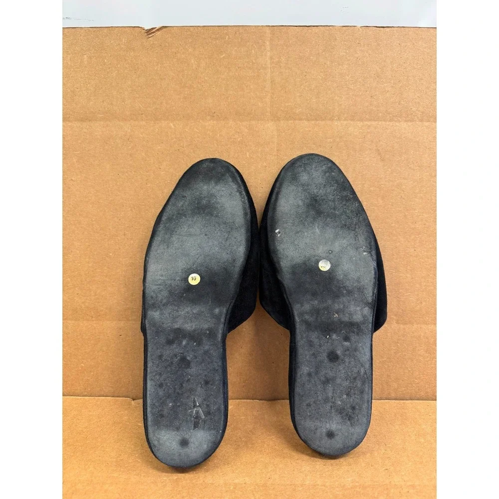 Gucci Suede Leather Slip On Designer Mules Slippers Black Mens Size 10D US